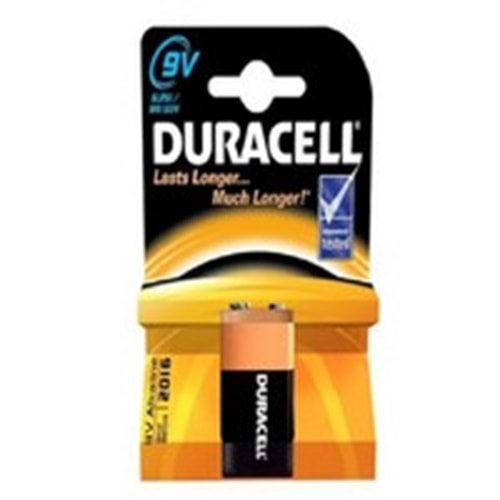 Duracell Alkalin 9 Volt Pil 1 Lİ Kartela