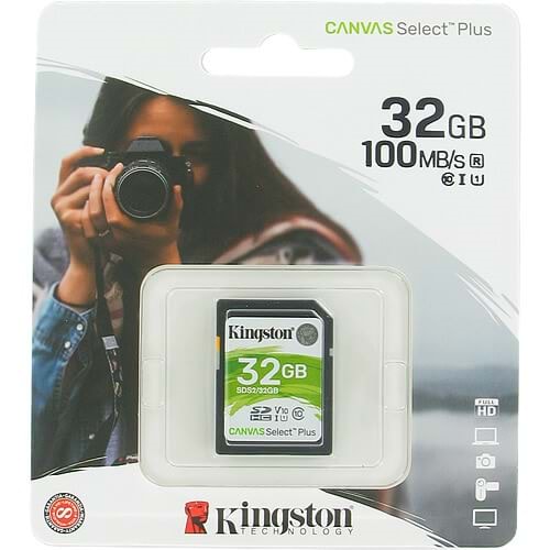 Kingston SDS2/32GB 32GB SDHC Canvas Select Plus 100R C10 UHS-I U1 V10 Hafıza Kartı