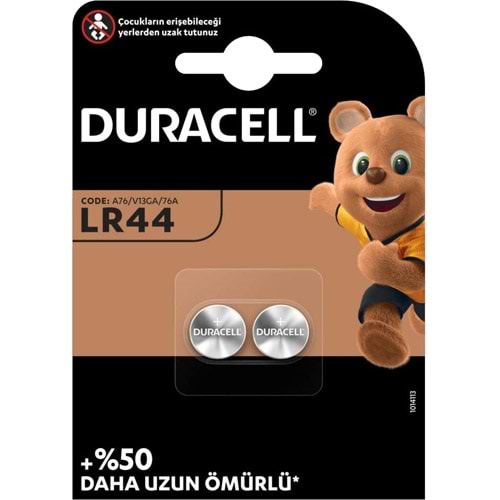 Duracell Lityum Düğme Pil 3 V 2 Lİ LR44